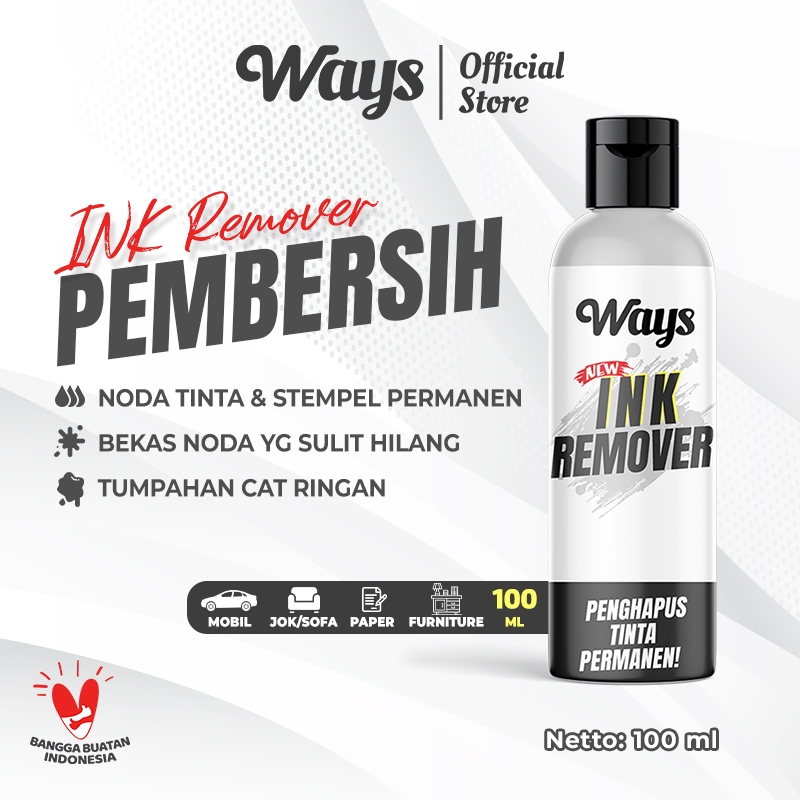 Jual Ways Ink Remover Pembersih Tinta Permanen Penghilang Penghapus Noda Spidol Stempel Cat 9877