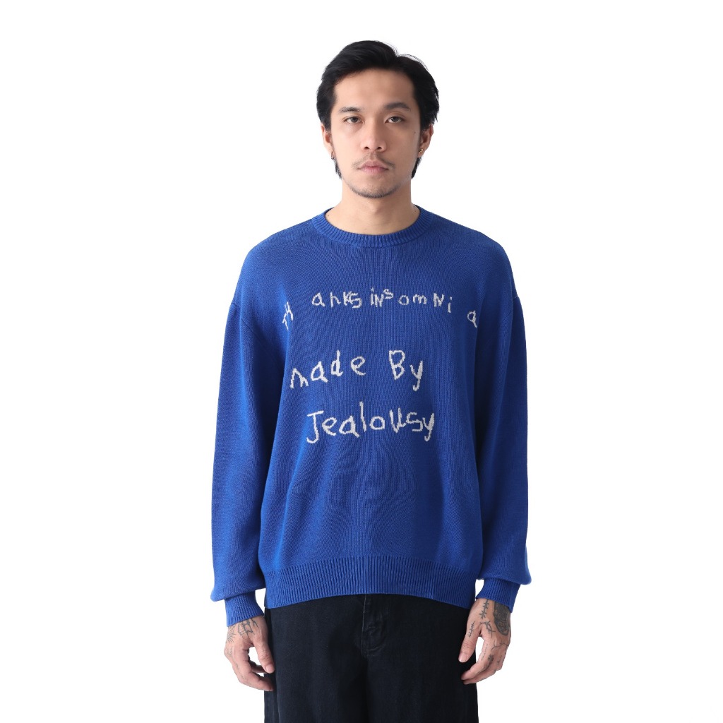 Jual Knitwear Francia Blue Thanksinsomnia | Shopee Indonesia