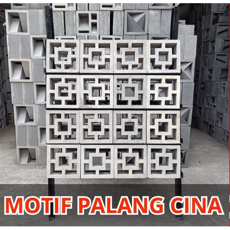 Jual Roster Beton Minimalis Terbuat Dari Cor Motif Palang Cina Ukuran ...