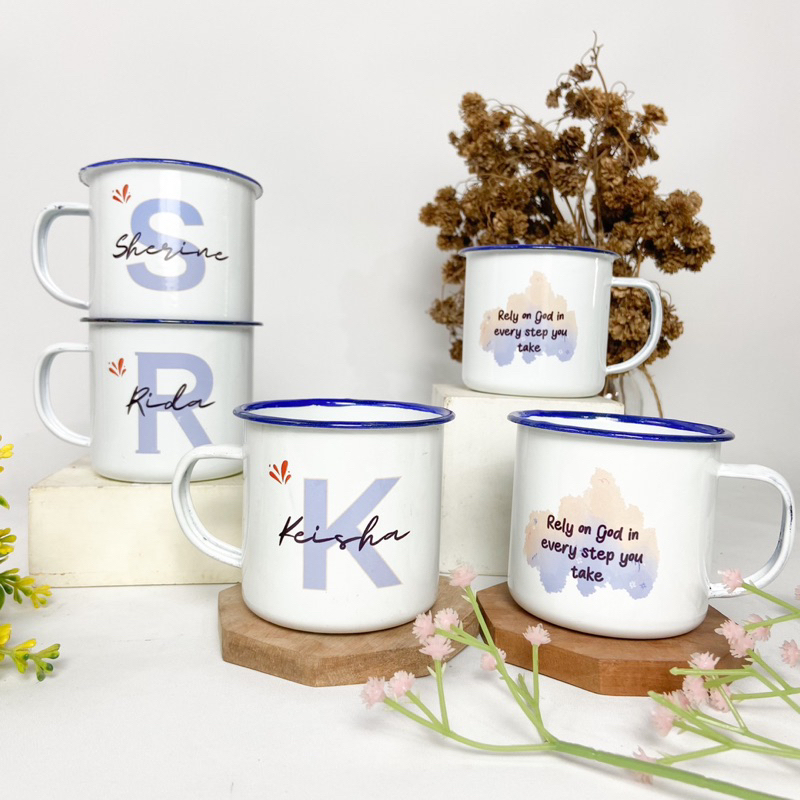 Jual Gelas Mug Enamel Custom Desain Souvenir Pernikahan Wedding Hampers ...