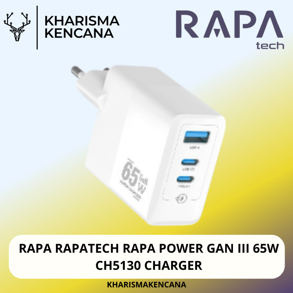 Jual RAPA RAPATECH RAPA POWER GAN III 65W CH5130 CHARGER | Shopee Indonesia