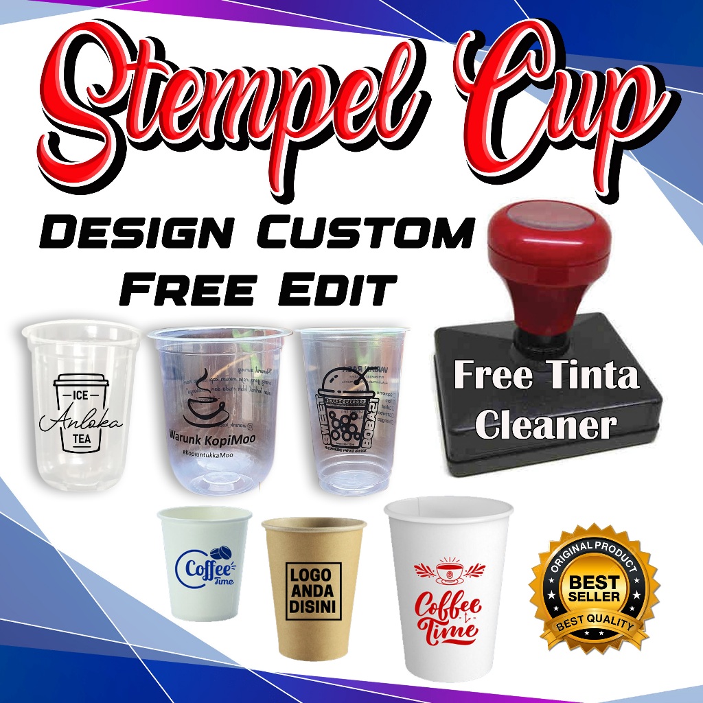 Jual Stempel Gelas Cup Tinta Waterproof Shopee Indonesia