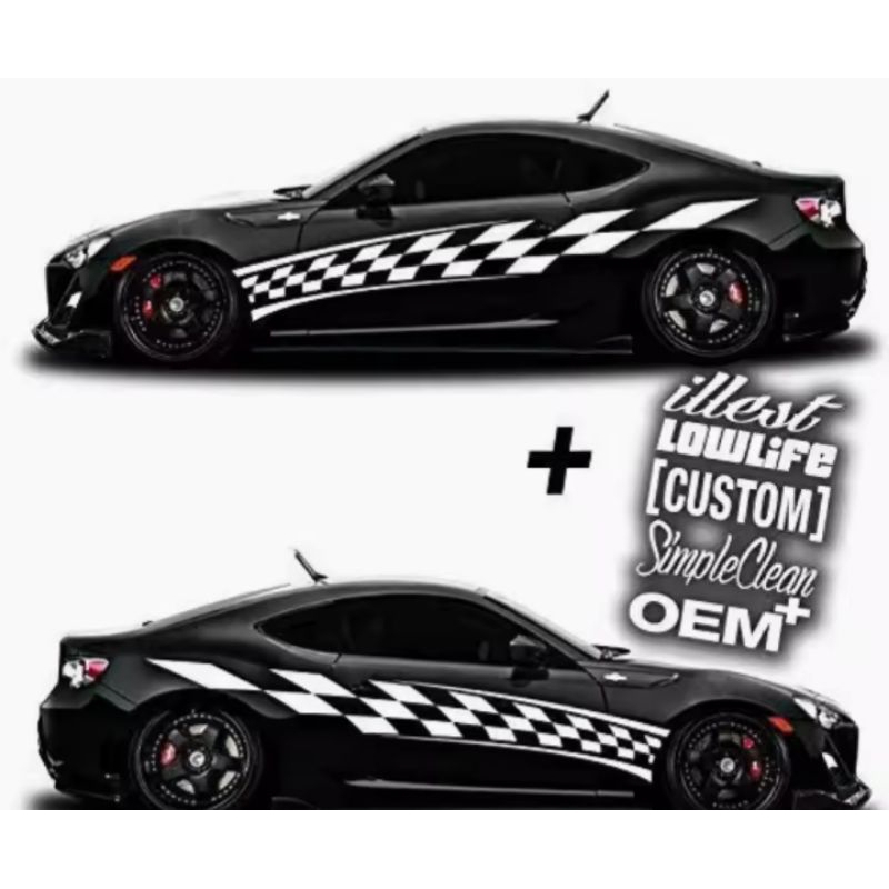 Jual stiker mobil sedan universal decal body | Shopee Indonesia