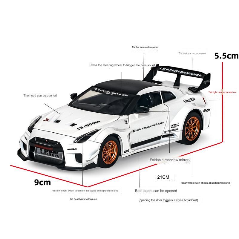 Jual (R195) Diecast Alloy Miniatur GTR R35 GTR-CSR2 LBWK scala 1:32 dan ...