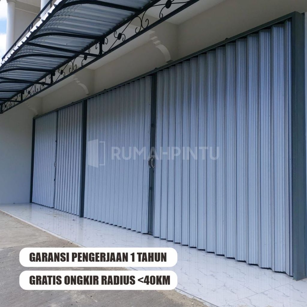Jual Folding Gate Bahan Galvalum (Anti Karat) Pintu Garasi, Pintu