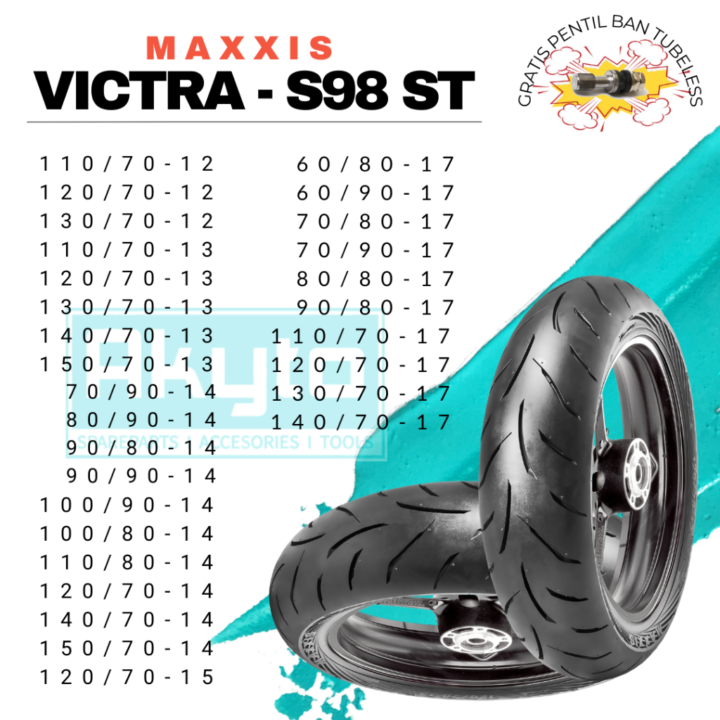 Jual MAXXIS VICTRA S98 ST / BAN MOTOR GRATIS PENTIL / RING 12 / RING 13 ...
