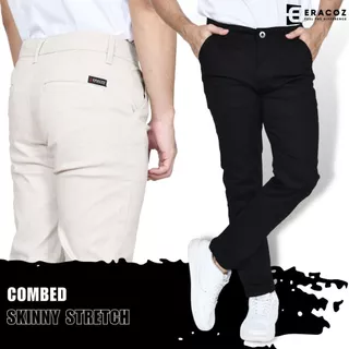 ERACOZ Celana Chinos Panjang Pria Skinny Fit Big Size Jumbo
