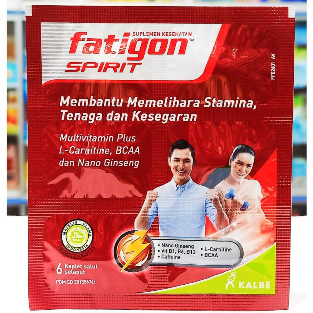 Jual Fatigon SPIRIT & MULTIVITAMIN 𝟏 𝐒𝐓𝐑𝐈𝐏 𝐈𝐒𝐈 𝟔 𝐊𝐀𝐏𝐋𝐄𝐓 - Suplemen ...