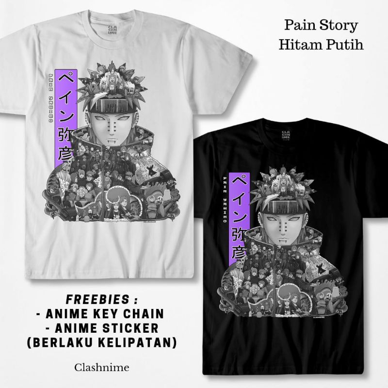 Jual Kaos Pain Akatsuki Story Art Hitam Putih - Nimea | Shopee Indonesia