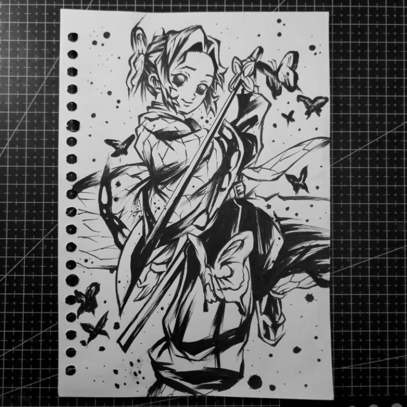 Jual Gambar tangan anime shinobu demon slayer A5 | Shopee Indonesia