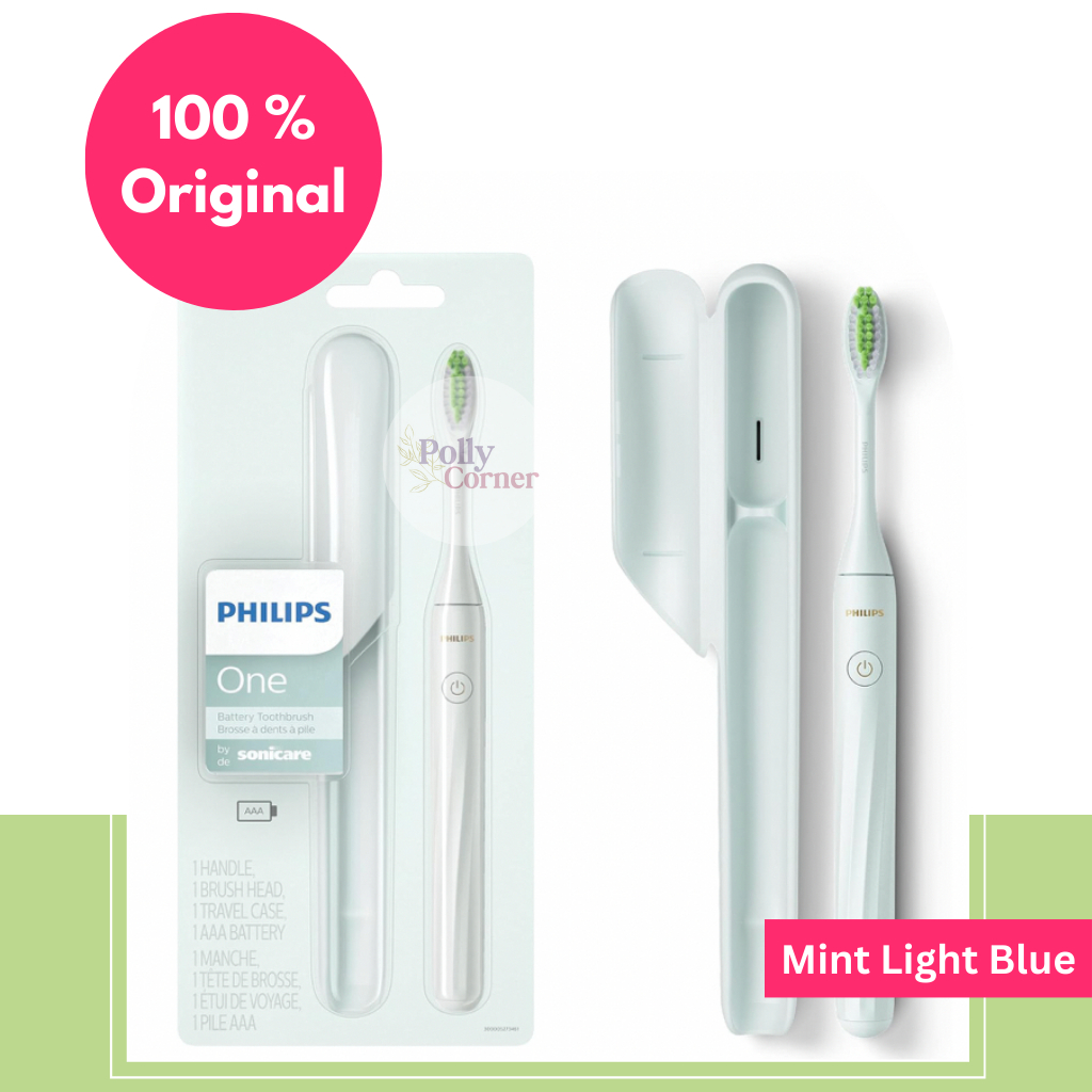 Jual Philips One by Sonicare Battery Toothbrush Mint Light Blue Sikat