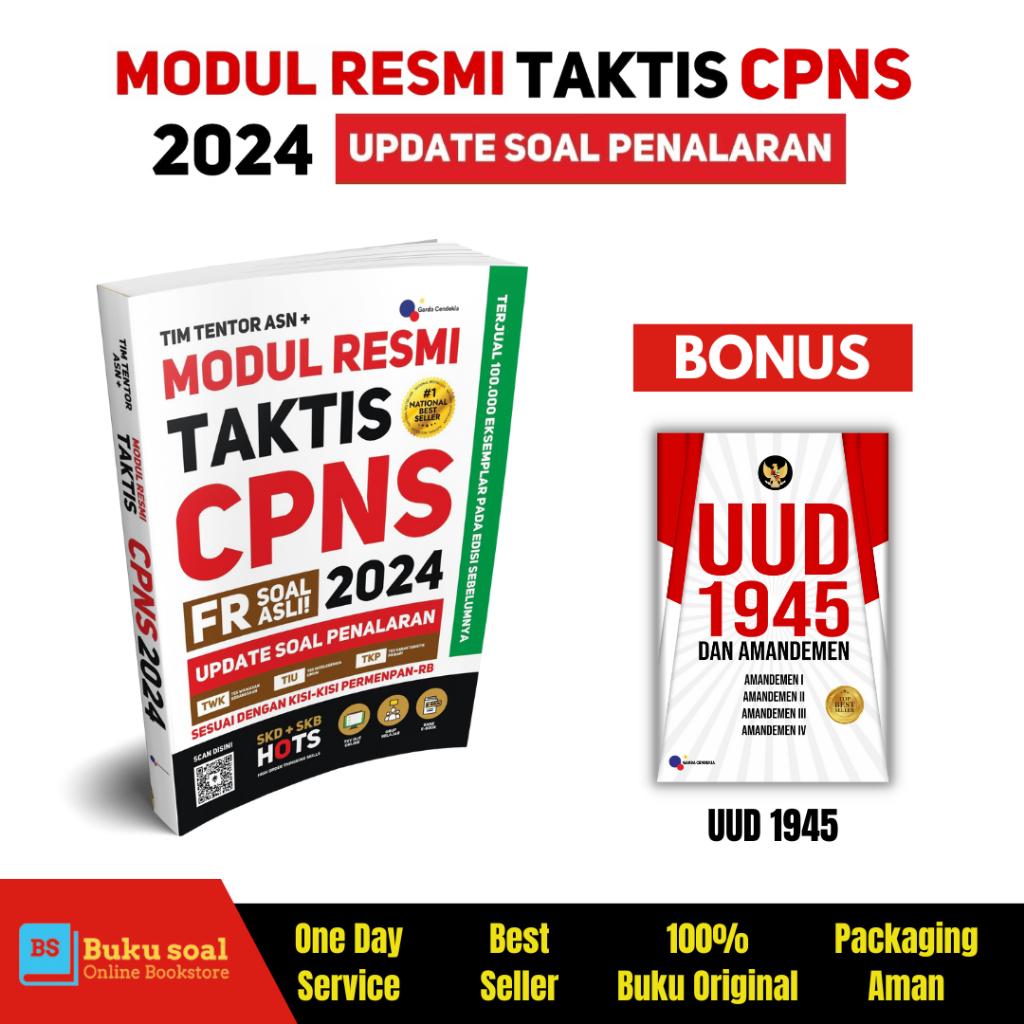 Jual BUKU MODUL RESMI TAKTIS CPNS 2024 FR SOAL ASLI UPDATE SOAL ...