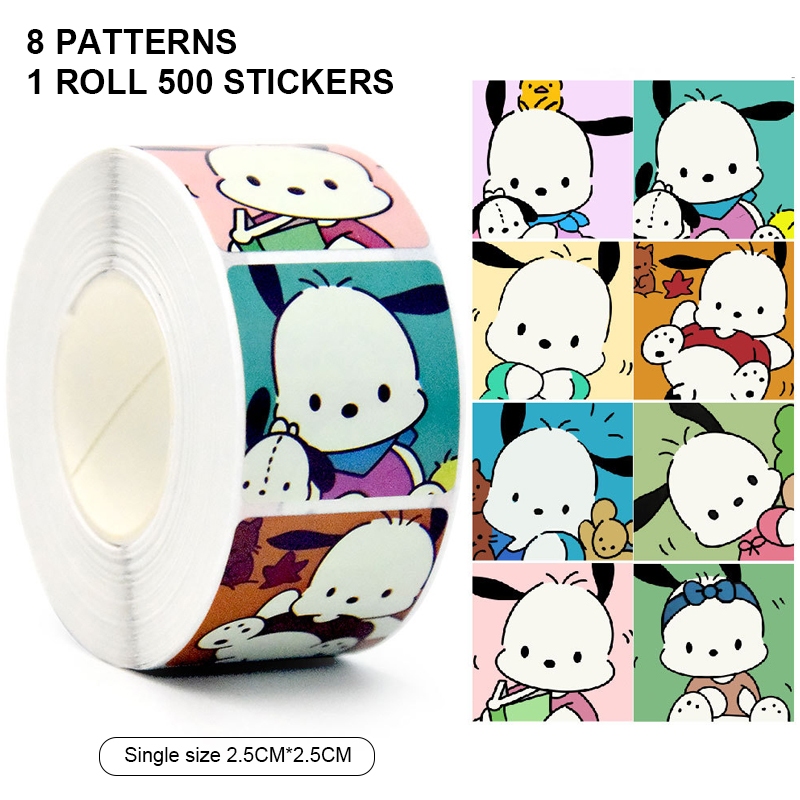 Jual 500Pcs/Roll Stiker Sanrio Kartun Lucu Stiker Bahan Melody Kuromi ...