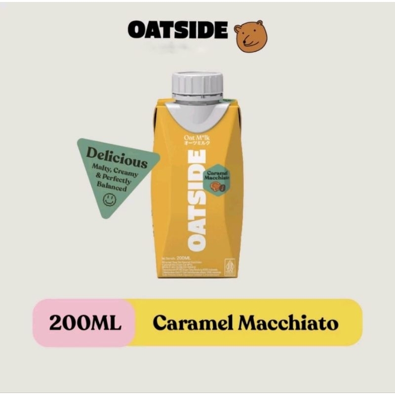 Jual Oatside Oat Milk Rasa Caramel Macchiato 200ml | Shopee Indonesia