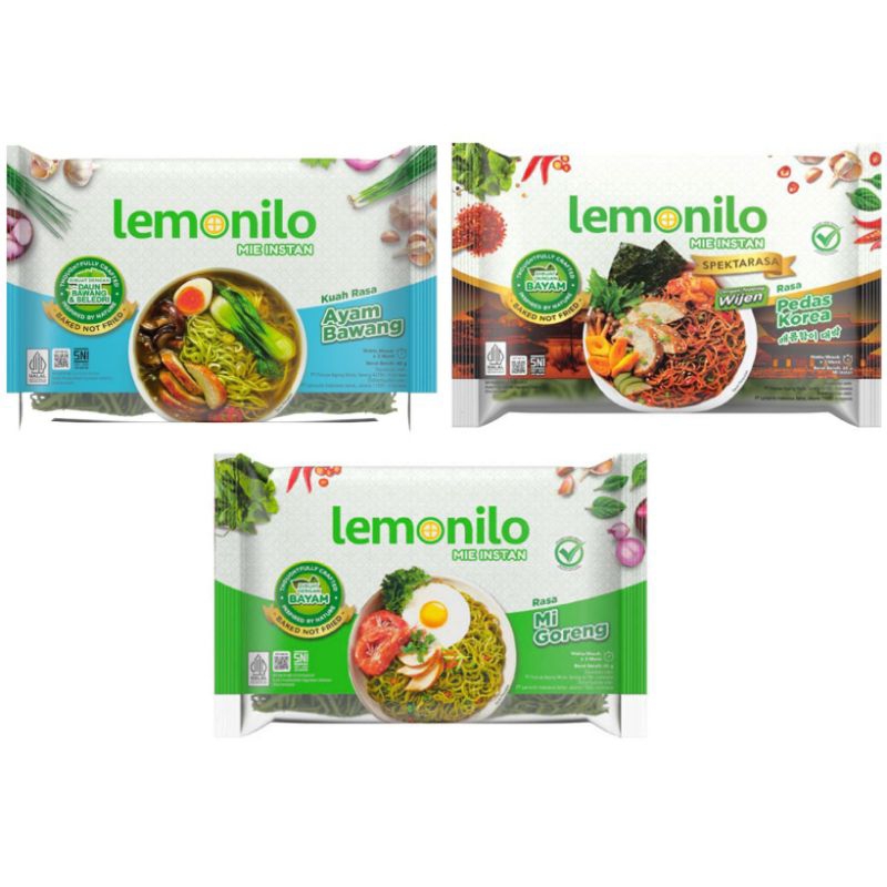 Jual Lemonilo Aneka Mie Instan Alami mi goreng pedas korea ayam bawang ...