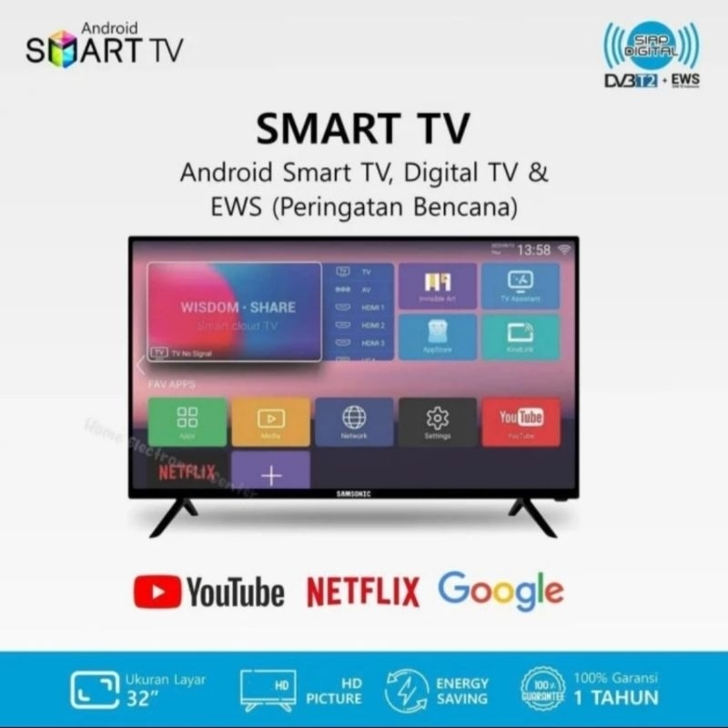 Jual LED TV Digital Android Samsonic 32