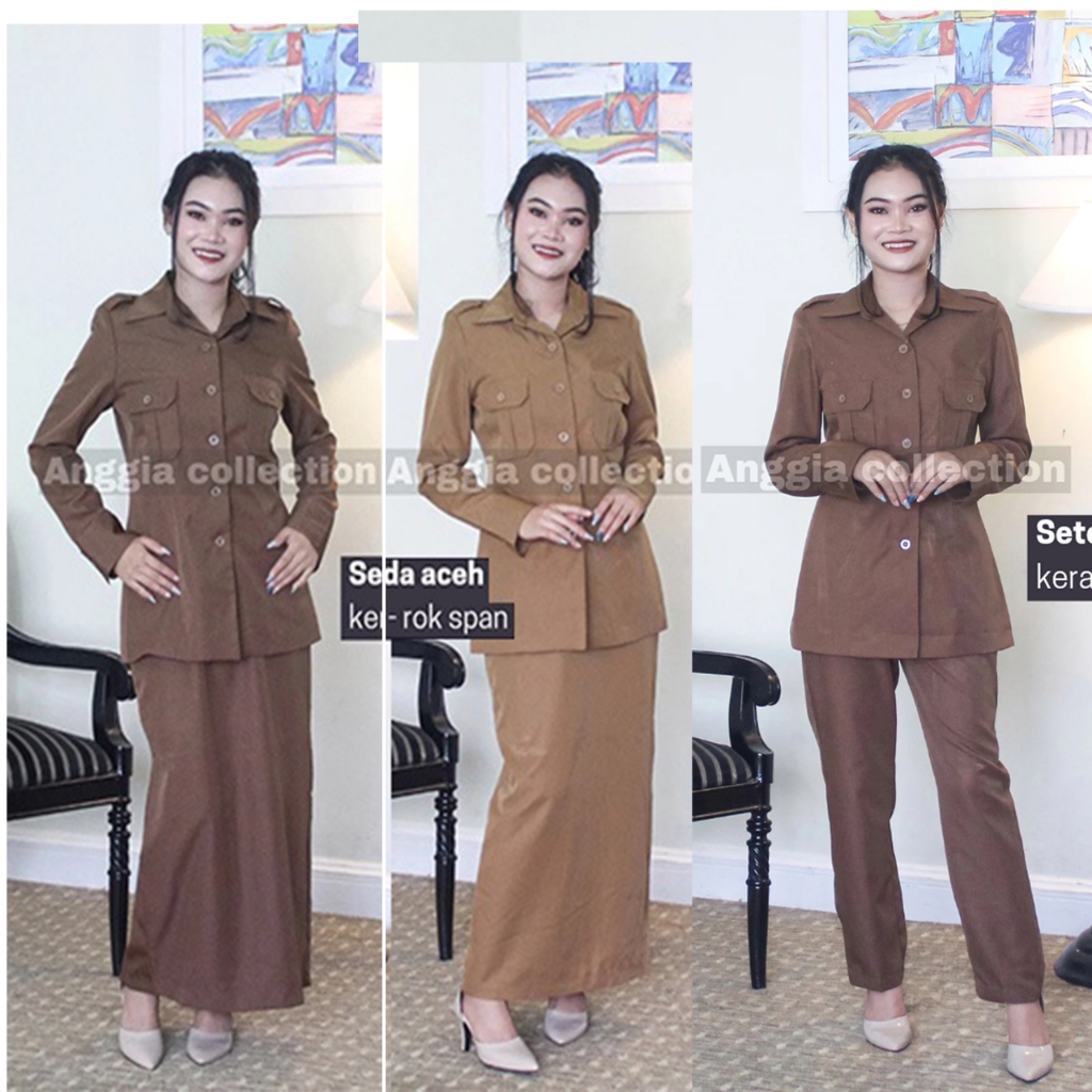 Jual Kemeja KK warna pemda muda dan tua setelan Rok-seragam Guru dan ...