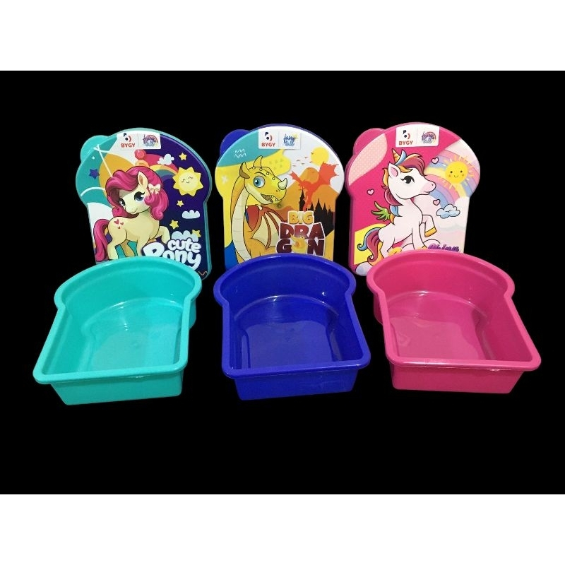 Jual Tepak makan anak Karakter bentuk roti / Lunch Box Gambar/tempat ...