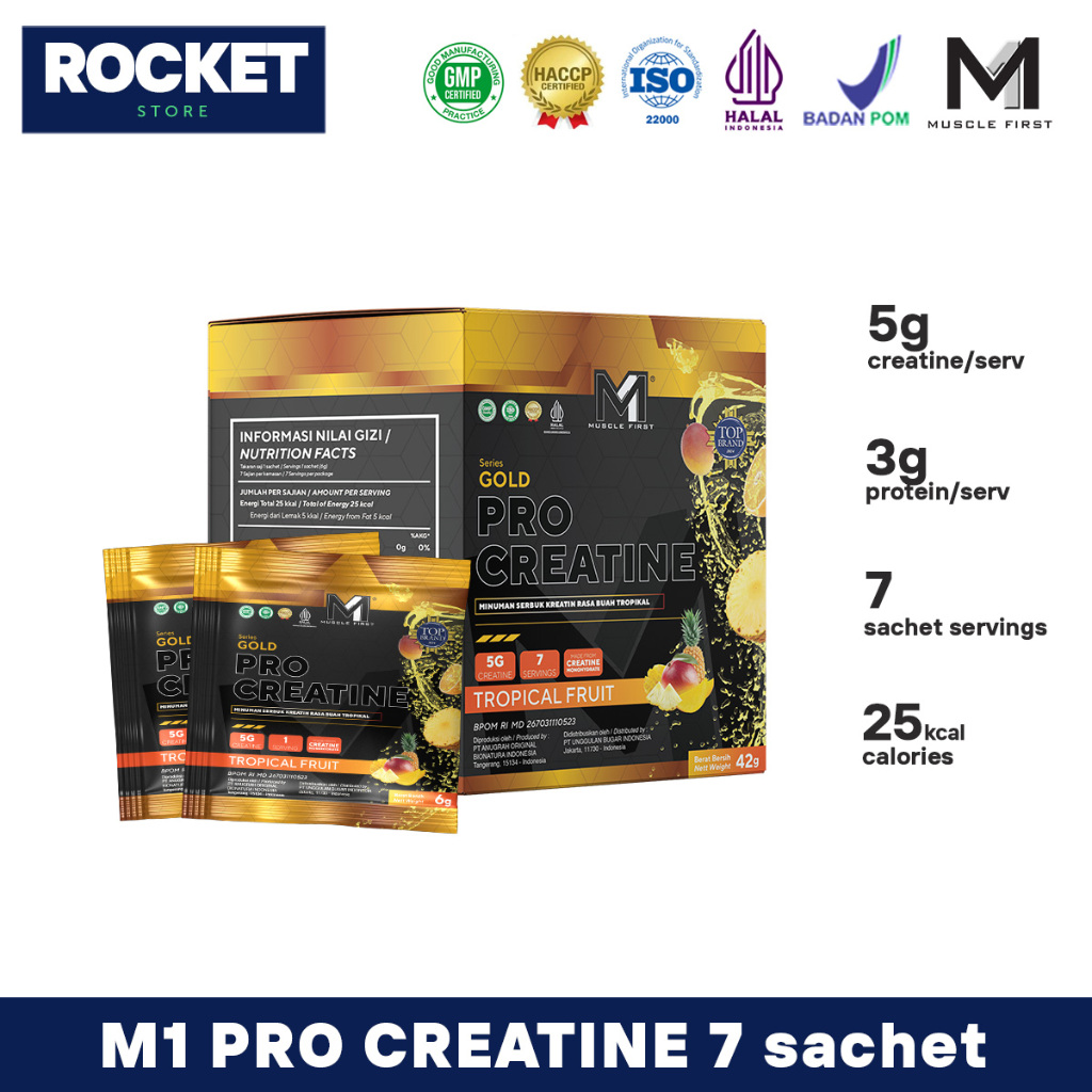 Jual M1 Muscle First Pro Gold Creatine 360 Gram / MuscleFirst Creatine ...