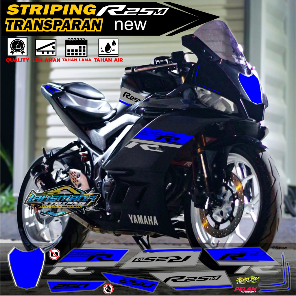 Jual STRIPING TRANSPARAN R25 NEW STIKER YAMAHA R25 | Shopee Indonesia