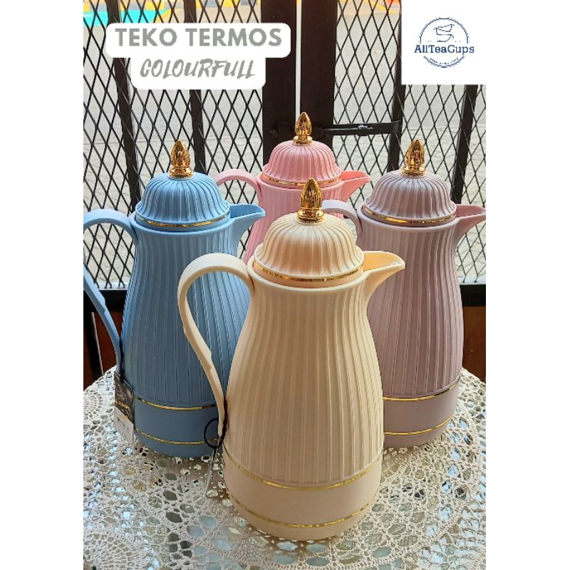 Jual Allteacups Teko Colourfull 2 Garis Gold, tahan panas 12 jam ukuran ...