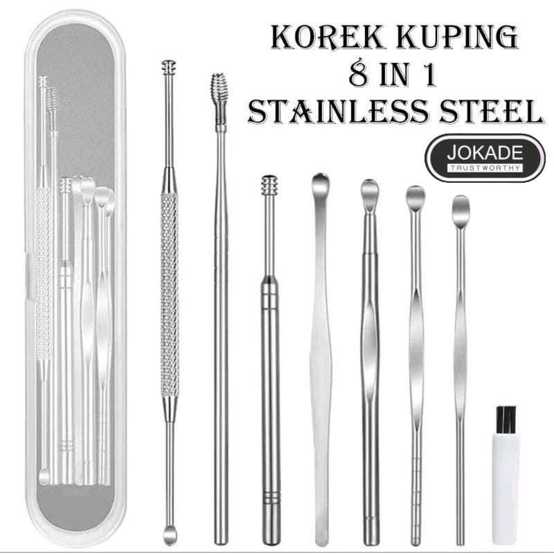 Jual Alat Pembersih Telinga 1 Set 8PCS Korek Kuping Ear Wax Picker ...