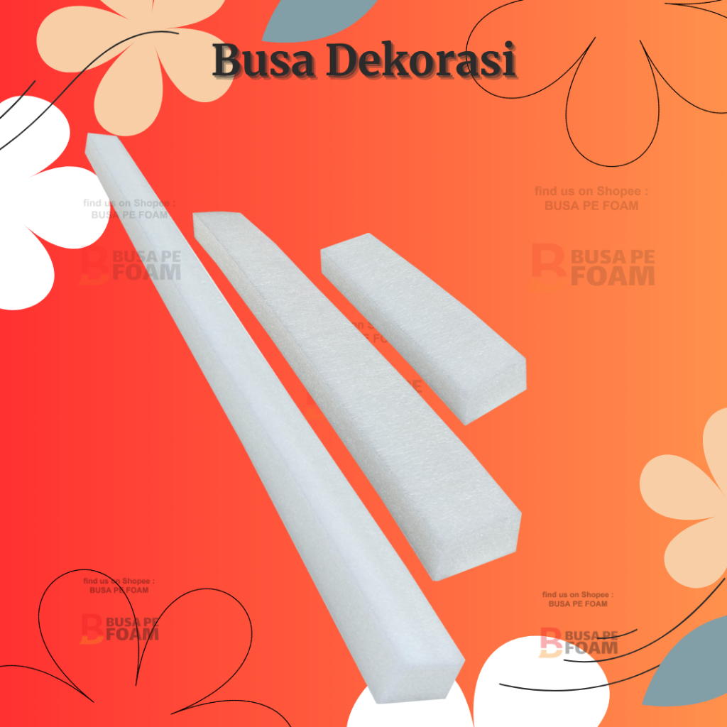Jual Busa Dekorasi 2 Meter / Busa Bunga / Busa Elastis / Busa PE / Foam ...