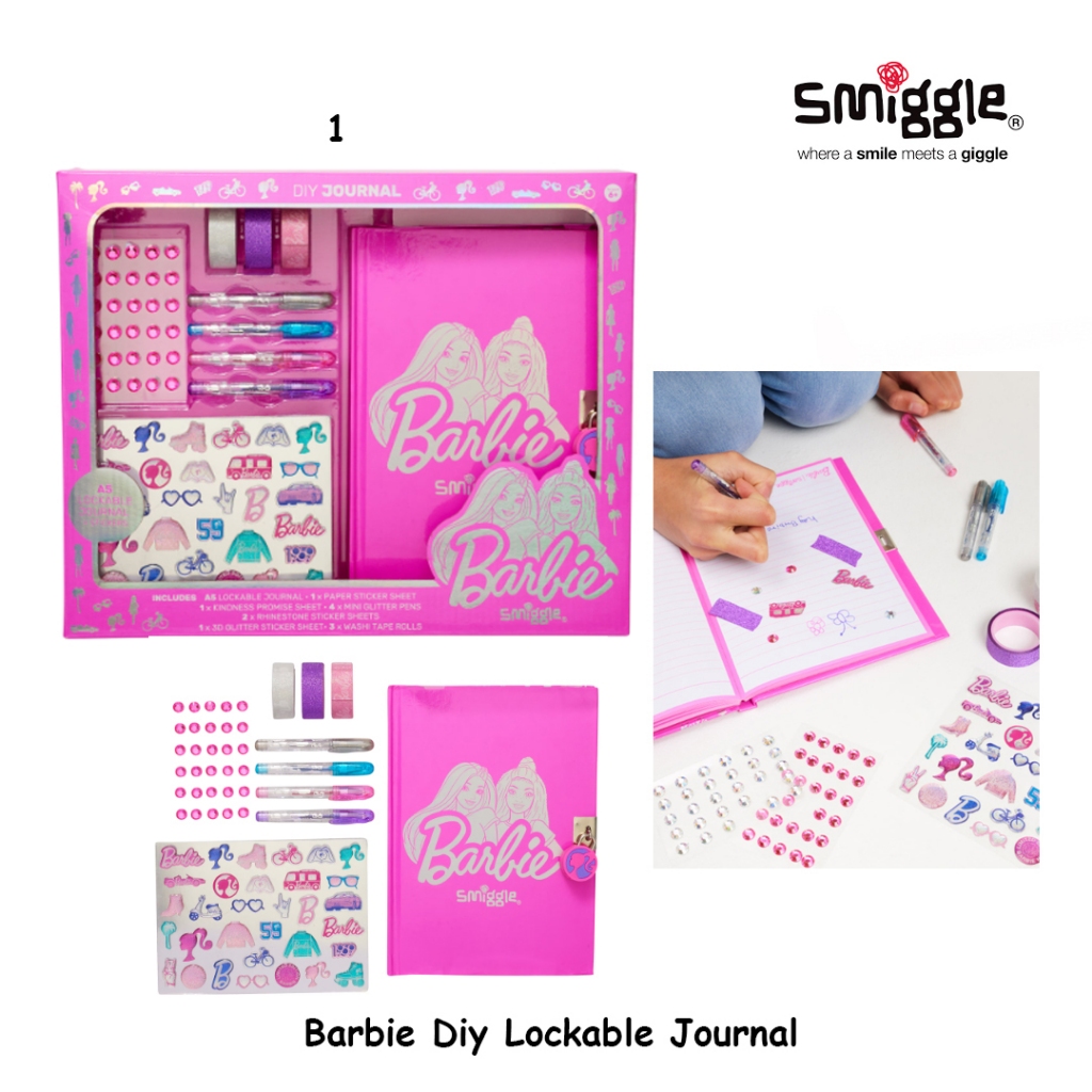 Jual BARBIE DIY LOCKABLE JOURNAL- BUKU JURNAL BARBIE SMIGGLE 100% ...