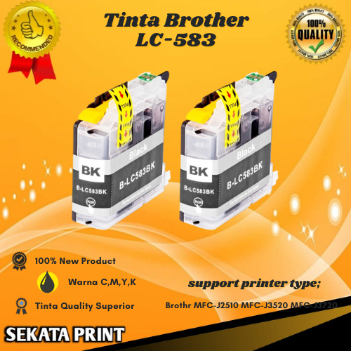 Jual Tinta Cartridge Compatible LC-583 / Cartridge LC 583 For MFC-J2510 ...