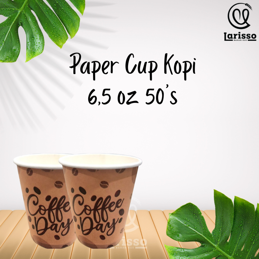 Jual PAPER CUP KOPI 6,5OZ OKEY( GELAS KOPI KERTAS HOT ) | Shopee Indonesia