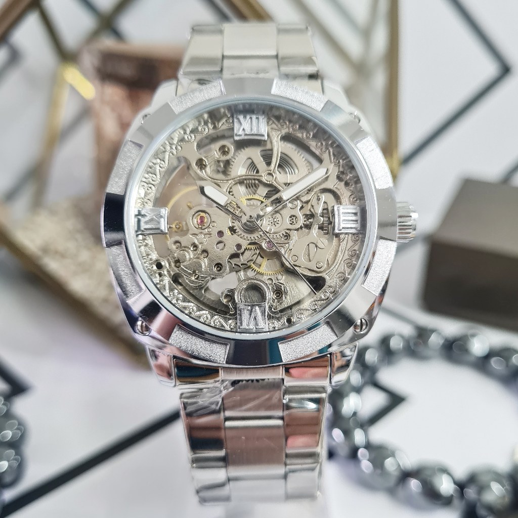 Jual Forsining Jam Tangan Pria Original Automatic Otomatis Skeleton