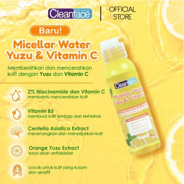 Purbasari Clean Face Micellar Water 250Ml Normal Skin Oily Skin