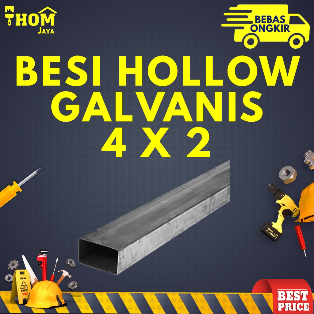 Jual BESI HOLLOW GALVANIS / BESI HOLO - 2 X 4 | Shopee Indonesia
