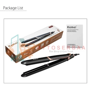 KEMEI KM 2219 Catokan Rambut 2in1 Digital Far Infrared Hair Straightener Irons Flat Styling Tool