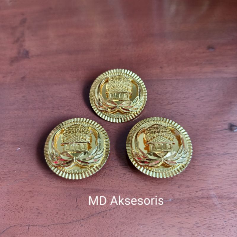 Jual Pin Korpri Timbul Gerigi Bulat Pin ASN Kembang Gerigi Kuningan ...