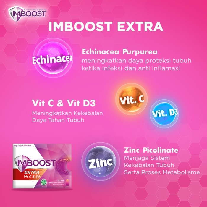 Jual IMBOOST EXTRA VIT C & D3 EFFERVESCENT 2 TABLET | Shopee Indonesia