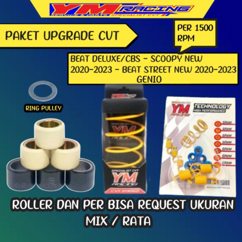 Jual PAKET UPGRADE KIRIAN CVT YM RACING UNTUK BEAT DELUXE/CBS SCOOPY ...