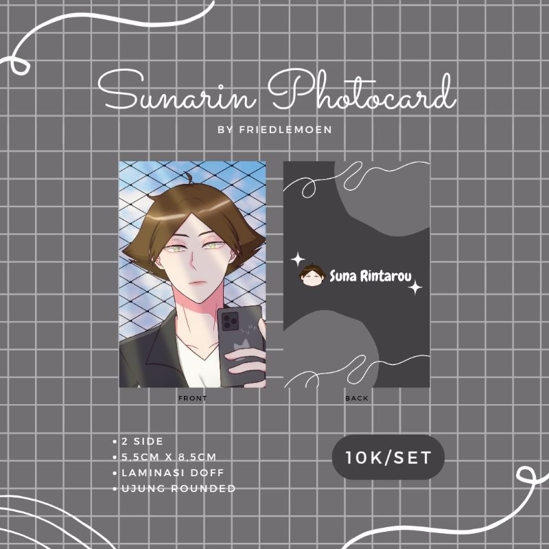 Jual Fanmade/Fanmerch Haikyuu Photocard PC | Suna Rintarou Sunarin ...