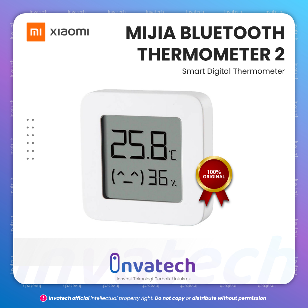 Jual MI Mijia Smart Digital Thermometer 2 Bluetooth Sensor Kelembaban ...