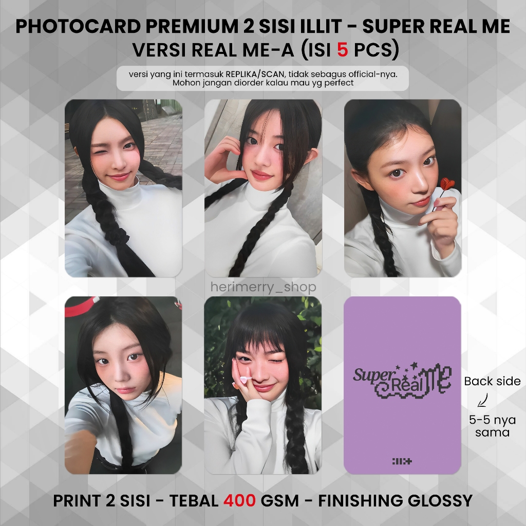 Jual (ISI 5 PCS) Photocard ILLIT Super Real Me Magnetic - PC