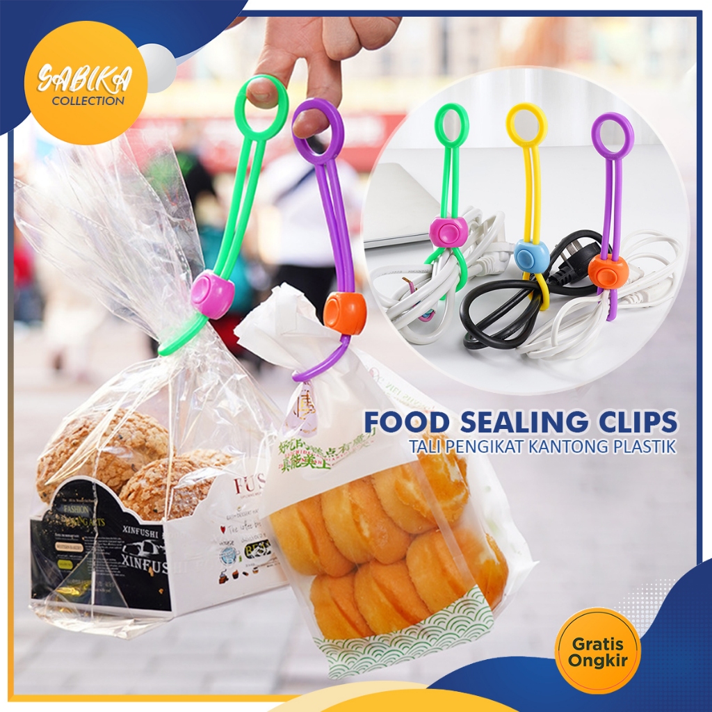Jual Klip Tali Penyegel Makanan Tali Pengikat Sealer Kantong Plastik ...
