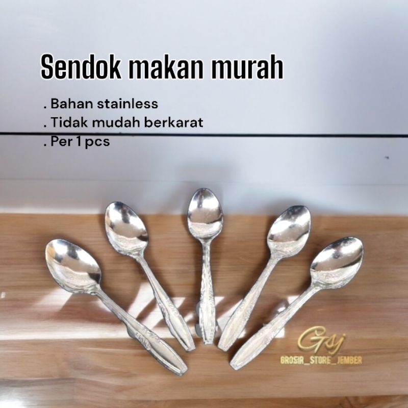 Jual ( 1 pcs ) Sendok makan stainles steel - sendok makan murah ...