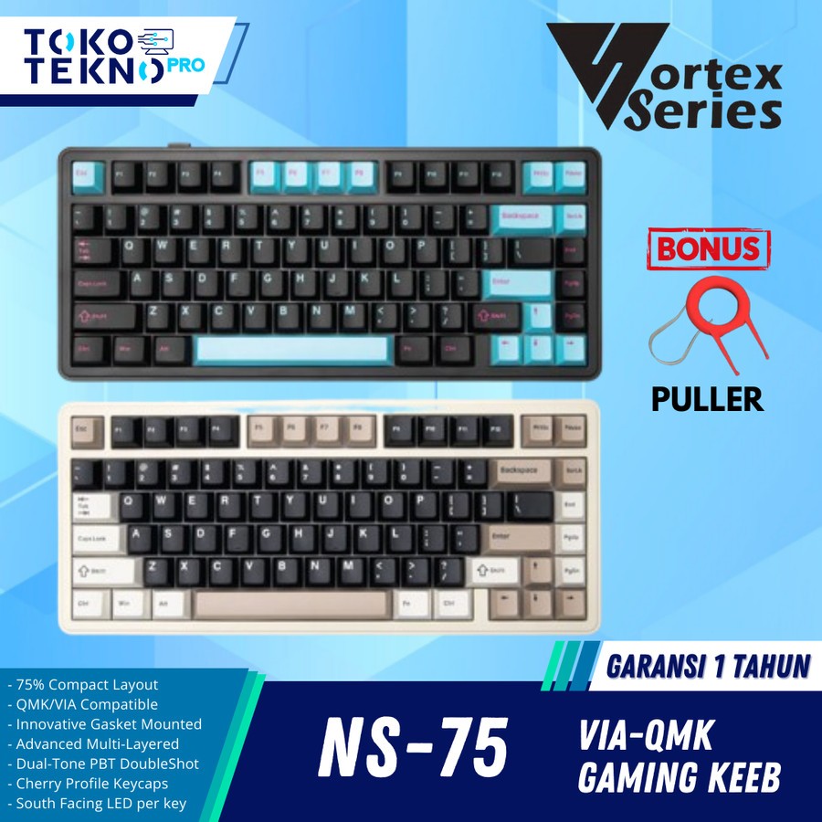 Jual Vortexseries Vortex NS75 / NS-75 / NS 75 3in1 Connection Keyboard ...