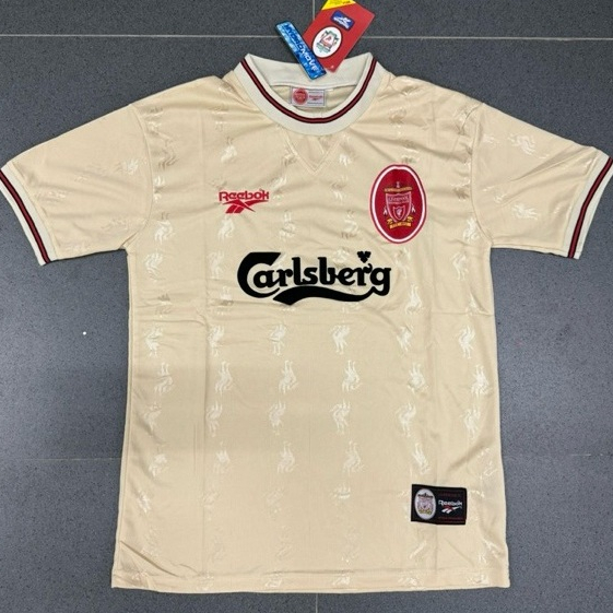 Jual JERSEY RETRO LIVERPOOL AWAY CREAM 1996/1997 PREMIUM QUALITY ...