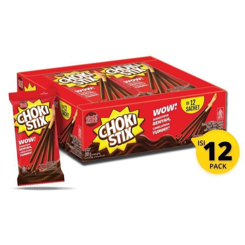 Jual Choki Choki Stix 27 gram (1 pack isi 12 pcs) | Shopee Indonesia