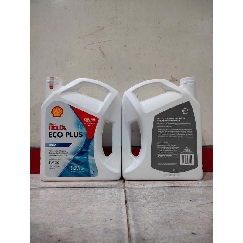 Jual Oli Mesin Shell Helix Eco Plus SAE 5W-30 Full Sintetis Kemasan 3 ...