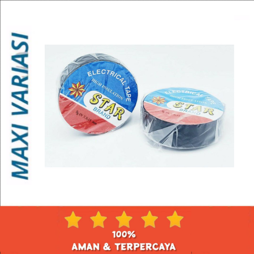 Jual Isolasi Listrik PVC 20 Yards 3/4 Tape Anti Bakar Merk Star ...