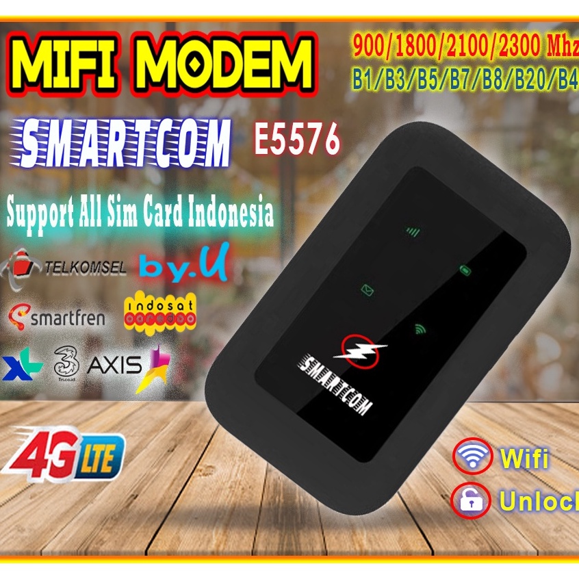 Jual SMARTCOM E5576 Modem Mifi 4G LTE Unlock Version Router Unlock ...