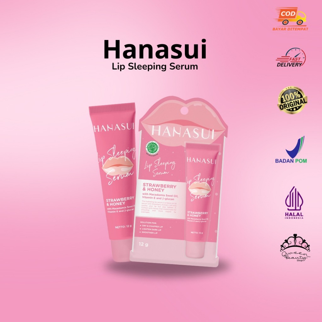 Jual HANASUI LIP SLEEPING SERUM STRAWBERRY & HONEY 12GR | Shopee Indonesia