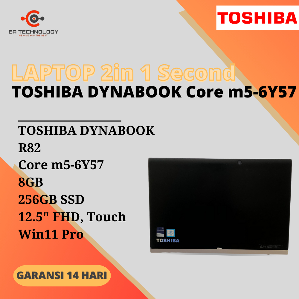 Jual TOSHIBA DYNABOOK R82 Core m5-6Y57 8GB 256SSD 12.5